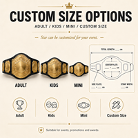 Ensemble de supports pour ceintures de champion, finition dorée personnalisée, présentoir en cuir pour récompenses de ligue, boîte cadeau, fabricant