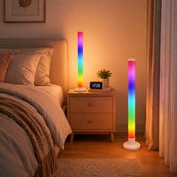 Lampe de sol LED RGBIC intelligente, lumière d'angle, synchronisation musicale, commande vocale via application, pour salle de jeux, chambre à coucher, vente en gros OEM