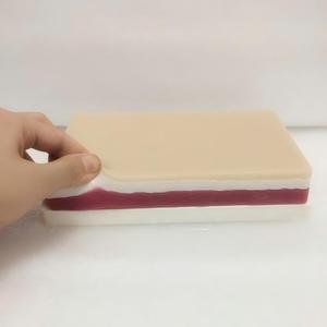 Трехслойная силиконовая модель имитации кожи для отработки хирургических разрезов и наложения швов, медицинская учебная модель - Product Image 5