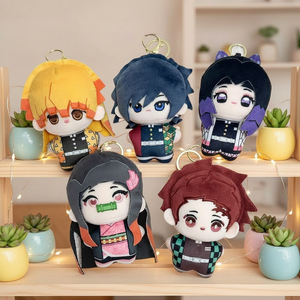 Llaveros <span class=keywords><strong>de</strong></span> Peluche <span class=keywords><strong>de</strong></span> Anime Japonés Demon Slayer, 5 Diseños, Figura <span class=keywords><strong>de</strong></span> Peluche <span class=keywords><strong>de</strong></span> <span class=keywords><strong>Tanjiro</strong></span>, Llaveros Promocionales con Mosquetón - Product Image 2