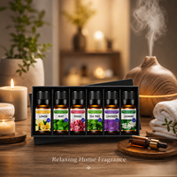 Lot de 6 Huiles Essentielles Pures en Promotion – Coffret Cadeau d'Aromathérapie Parfum Lavande – Liquide Écologique pour Diffuseur Domestique et Fabrication de Bougies
