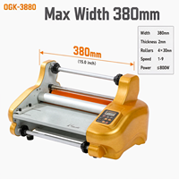 Machine à plastifier rouleau à rouleau 480 mm (18 pouces) de largeur, modèle de table FM4880 3880 3580, vitesse réglable