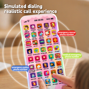 LEZA BABY Mini talkies-walkies multifonctionnels de simulation, jouet té<span class=keywords><strong>l</strong></span>éphone portable avec fonctions d'apprentissage de la <span class=keywords><strong>musique</strong></span> et de <span class=keywords><strong>l</strong></span>'<span class=keywords><strong>anglais</strong></span>, et lumières – Meilleures ventes - Product Image 6