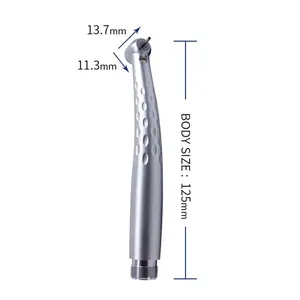 Free Shipping Fast Dental LED Dental Air Turbine High Speed Handpiece With 3 Water Spray Water With Black Tail 2/4 Hole