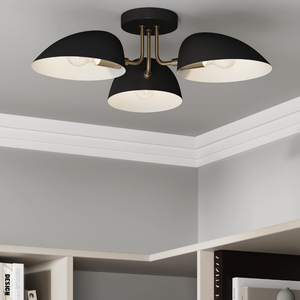 Bán gắn kết tuôn ra ánh sáng Trần 3-đèn chiếu sáng <span class=keywords><strong>Retro</strong></span> hiện đại với màu đen Shades cho hành lang phòng ăn và phòng ngủ - Product Image 1