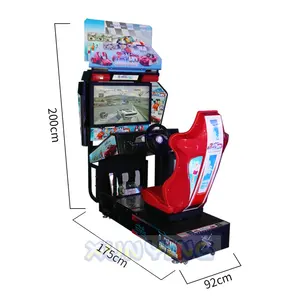 32" LCD เกมอาร์เคดแข่งรถเครื่อง playseat จําลองการแข่งรถ