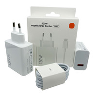Qualité d'origine 33W 67W 120W USB Chargeur Set Téléphone Mobile Super Rapide Chargeur Turberdécimal Point pour xiaomi