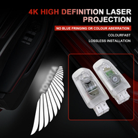Lumière de bienvenue LED pour voiture Harrier, projecteur de porte de voiture pour Land Cruiser avec design ailes d'ange