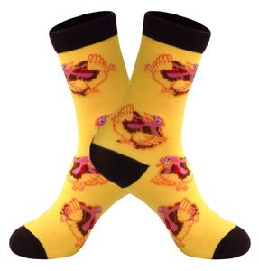 Groothandel Oem Custom Logo Print Ontwerpen Cartoon Unisex Katoen Grappige Kleur Crew Blije Sok - Product Image 5