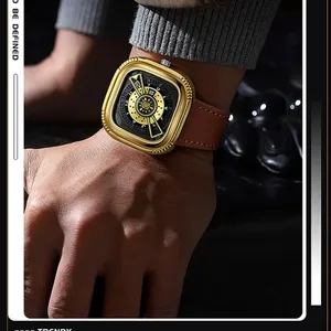 นาฬิกาข้อมือควอตซ์แฟชั่น OFNS 1312 สำหรับผู้ชาย ดีไซน์สี่เหลี่ยมจัตุรัส ฟังก์ชั่นหลากหลาย กันน้ำ - Product Image 5