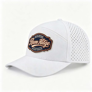 Gorras Custom 6 Panel Waterproof Fabric Rubber Patch <b>Hat</b> Sports Caps - Product Image 1
