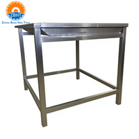 Table de réception des entrailles en acier inoxydable 304 personnalisable pour abattoir, poste de travail pour la manipulation des sous-produits avec système de drainage