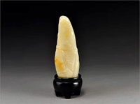 Ornements jaunes Shoushan Baitian exquis, très demandés, 19g, pour cadeau d'amitié, bijoux, calligraphie et peinture anciennes