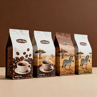 Vente en gros directe usine – Sachet personnalisé mat de qualité alimentaire pour emballage de café, 250g, 340g, 500g, 1kg – Sachet à huit soudures latérales