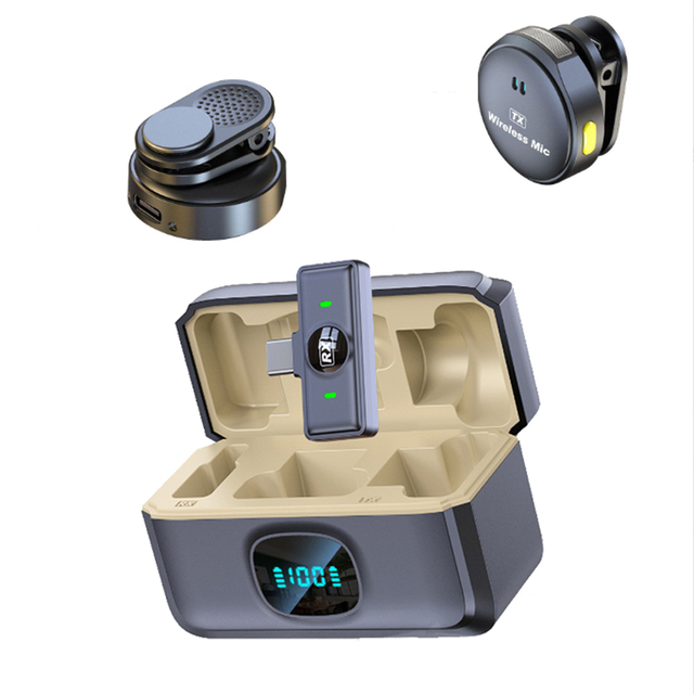 For YARMEE 2024 Professional Mini Wireless Lapel Microphone Professional Use Mini Wireless Lavalier Microphone