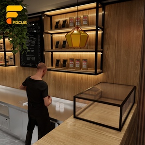 Chất Lượng Cao Bằng Gỗ Tủ Nhà Sản Xuất Cà Phê Hiện Đại Cửa Hàng Thiết Kế Quầy Cà Phê Cửa Hàng Thiết Kế Cà Phê Đứng Cửa Hàng - Product Image 3