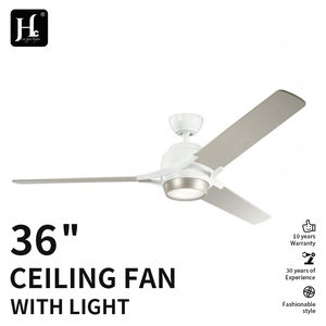 Ventilateurs de plafond à commande directe d'usine avec lumière LED dimmable, moteur DC, 6 vitesses, pales en fer à profil bas pour chambre et salon - Product Image 2