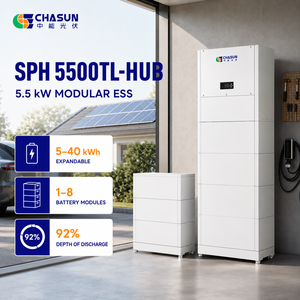 อินเวอร์เตอร์พลังงานแสงอาทิตย์แบบไฮบริด Growatt 5.5kW รุ่น <span class=keywords><strong>SPH</strong></span> 5500TL-HUB 2 MPPT 16A 600V IP66 รับประกัน 10 ปี สำหรับบ้าน ระบบ ESS แบตเตอรี่ LiFePO4 รองรับการสื่อสารแบบ CAN - Product Image 1