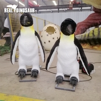 Statue artificielle de pingouin Animatronic, personnalisation des animaux marins d'aquarium