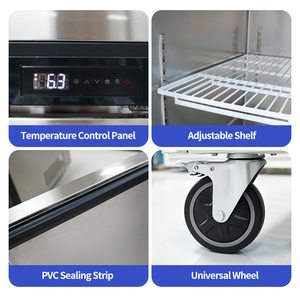 Commercial Kitchen <b>Refrigerator</b> Chiller Kitchen Workbench Two Door Kitchen Fridge for Food Storage - Product Image 6