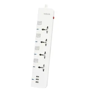 Hot Sale 3 4 5 Way Extension Lead Surge Protected Universal Extension Lead Socket Desktop Stekkerdoos