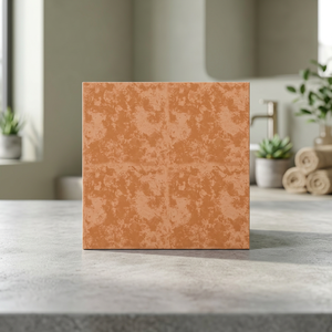 Carreaux de sol en céramique mats aspect marbre blanc veiné doré 16x16 pouces, qualité supérieure, imperméables pour intérieur - Product Image 3