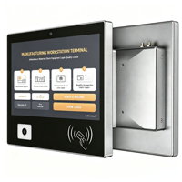 Kiosque mural en libre-service avec scanner QR, NFC, RFID et caméra pour l'enregistrement en usine, l'atelier, la station de contrôle et la vérification des matériaux