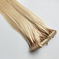 BQ pas cher 6D longue ligne droite Extension de cheveux 613 # Remy cheveux humains chinois de qualité sur bande