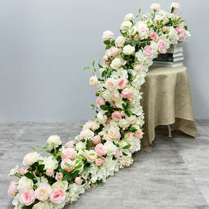 Customization Rose Peony Wedding Backdrop Arch Frame Decoration Hang Floral Row Runner for Wedding Party Event <b>Flower</b> Decor - Product Image 1