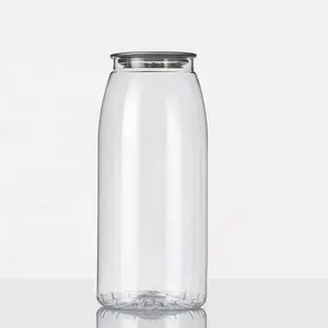 Fabriek 490Ml 650Ml Plastic Sap Drank Verpakking Fles Pet Frisdrank Blikje Voor Drinken Met Gemakkelijk Open Einde