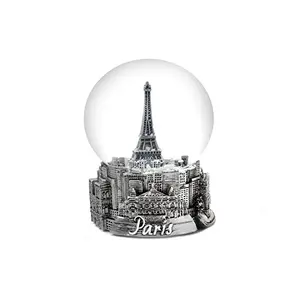 पेरिस फ्रांस के एफिल टॉवर संगीत बर्फ ग्लोब देश पर्यटक स्मारिका उपहार