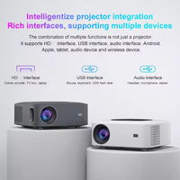 Projecteur intelligent X1 Android 12 avec haut-parleur stéréo HIFI et WiFi 6 pour home cinéma 4K UHD