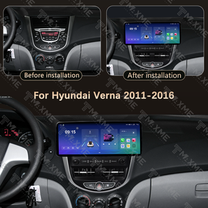 <span class=keywords><strong>Autoradio</strong></span> 2 DIN avec écran 12,3 pouces, <span class=keywords><strong>adaptateur</strong></span> de façade pour <span class=keywords><strong>HYUNDAI</strong></span> VERNA 2011-2016, kit de montage pour tableau de bord Android DVD - Product Image 2