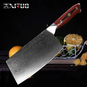 XITUO Damasco Cuoco Coltello Da 7 Pollici Coltello Da Cucina Cinese Mannaia Taglio Vivo Fetta Coltello Da Cucina Professionale Per Uso Domestico Utensili Da Cucina