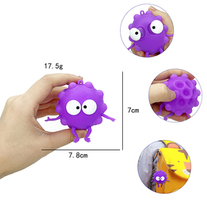 Juguetes Antiestrés de Silicona con Diseño Innovador, Bola de Descompresión 3D, Llavero con Burbujas para Niños, Juguete para Apretar - Product Image 4