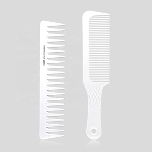 Salon Hairdressing White ABS <strong>Wide</strong> Tooth <strong>Comb</strong> Hairstyle Fine Teeth Oil Head <strong>Comb</strong> - Product Image 2