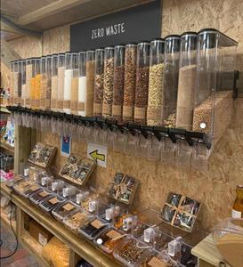 Airtight Plastic Bulk Dry Food Dispenser Clear Gravity Pick and Mix Candy Dispenser for bulk foods