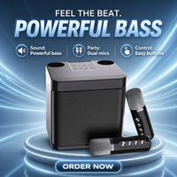 Machine de Karaoké Musicale Portable sans Fil Bluetooth Bt5.3 avec 2 Microphones sans Fil