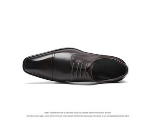 Scarpe da lavoro da <span class=keywords><strong>uomo</strong></span> in vera pelle con lacci da ufficio formali Casual scarpe eleganti <span class=keywords><strong>Oxford</strong></span> scarpe da sposa mocassini a punta - Product Image 6