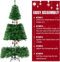Sapin de Noël artificiel pré-éclairé de 6 pieds ou 7 pieds avec branches en PVC, sapin de Noël de qualité supérieure pré-éclairé avec lumières LED