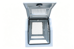 Caisse de chargement plate en alliage d'aluminium de 3,0 mm pour pick-up, avec moitié caisse de transport pour animaux et moitié auvent, pour le camping et les activités de plein air - Product Image 3