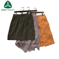 Jupe décontractée d'été Gracer de haute qualité, 85 % coton, pour femmes, vêtements d'occasion, balles emballées de Chine pour adultes