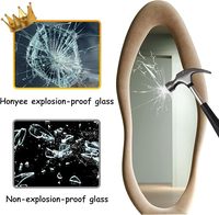 Miroir pleine longueur encadré, forme nuage irrégulière, tendance, pour chambre à coucher, salon, décoration intérieure