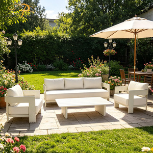 Ensemble de canapés d'extérieur tout en aluminium, mobilier de <span class=keywords><strong>jardin</strong></span>, ensemble de canapés modulaires 4 pièces pour terrasse, patio, villa, cour - Product Image 2