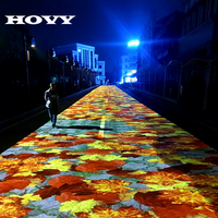 Système de projection lumineuse immersive Hovy pour l'extérieur, projecteur interactif pour sol, étanche