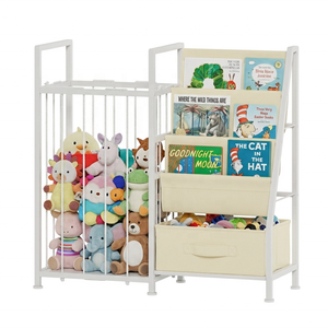 Nursery <span class=keywords><strong>Montessori</strong></span> Baby Bookcase Book Shelf in metallo <span class=keywords><strong>legno</strong></span> per bambini Baby Toy Storage Organizer per bambini Bookshelf - Product Image 4