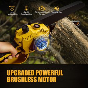 Máy cưa xích mini không dây F.EASYD Spot Stock 8 inch OEM, dùng cho gia đình, động cơ không chổi than, dùng cho làm vườn, có tùy chọn sạc. - Product Image 4