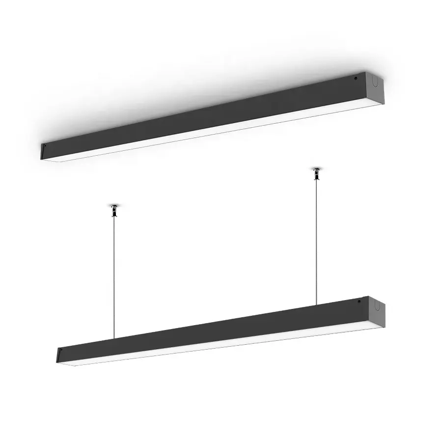 3CCT Selectable LED Tube Light Black Finish LED Strip Light Ceiling Light For Indoor Garage Office