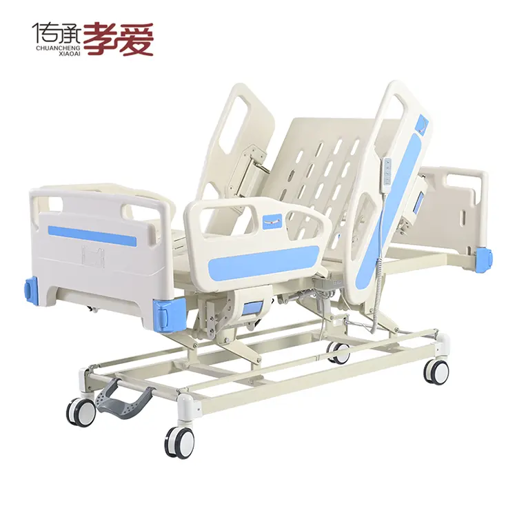 Hastaneler için hastane yatağı yüksek miktar 5 fonksiyon elektrik ICU ayakta hastane yatağı