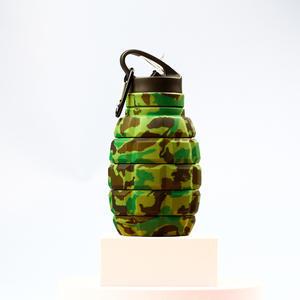 Mayorista Creativo Portátil Ciclismo Senderismo Deportes Hervidor Plegable <span class=keywords><strong>Granada</strong></span> de Mano Botella de Silicona de Grado Alimenticio Gancho Logo Gratis - Product Image 6